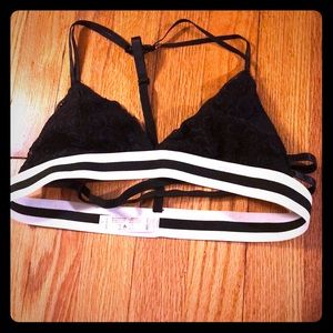 Black And White Striped Bralette